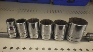 SNAP-ON 6PC SOCKET SET 12 PT 1/2 DRIVE (TDY013472) - Picture 1 of 2