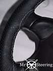 FOR SKODA FABIA MK1 PERFORATED LEATHER STEERING WHEEL COVER LIGHT GREY DOUBLE ST