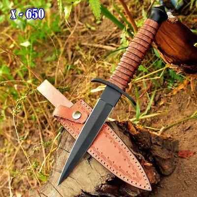 DOUBLE EDGE Sykes Fairbairn Army Double-Edged V42 Military Best Dagger boot Knife WWII knife