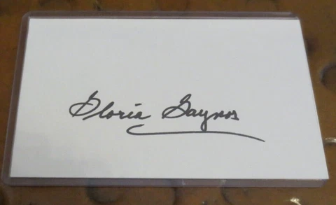 Gloria Gaynor disco era signed autographed 3x5 index card "I Will Survive" Cover