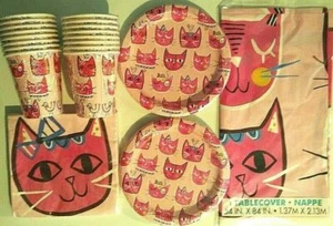 PINK KITTY CAT Birthday Party Supply Set Pack Decoration Kit for 16 - Picture 1 of 1