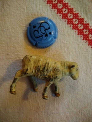 Quiralu la ferme Figurine Ancienne Animaux le mouton aluminium - Photo 1/4