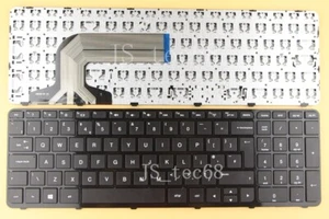 For HP Pavilion 250 G3 255 G3 256 G3 Keyboard UK Black Frame Black - Afbeelding 1 van 2