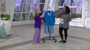 Carole Hochman 3-Pc Ripple Tiles Patio Pajama Set-Blue-Petite 2X-A302165-NEW - Picture 1 of 3