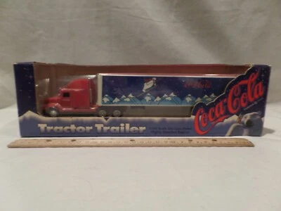 VINTAGE 1995 ERTL CO. "COCA-COLA TRACTOR TRAILER-POLAR BEAR 1/64 SCALE-HIGHLY DE - Image 1 of 4