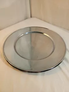 Lazy Susan - Rotating Silver Platter 15" Diameter - Picture 1 of 6