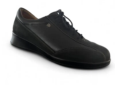 Finn Comfort Women's 636285  Black Leather Oxford Shoes Lace Up Size US 7.5 EUC - Image 1 of 4