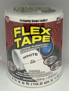 Flex Seal Rubberized Waterproof Flex Tape 4" x 5' WHITE 
