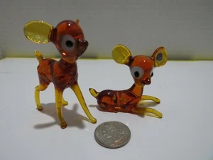 SET 2 BICCHIERI VINTAGE MINITURE SOFFIATI A MANO ARTE CERVO DA COLLEZIONE - Foto 1 di 7