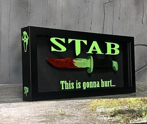 Stab Scream Movie Knife Ghostface Mask Buck Prop Display Horror Collectible - Picture 1 of 3