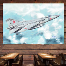 Gobelin MiG-23M Fighter Art Plakat: Dekoracja flagi ściennej dla entuzjastów wojskowych