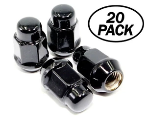20 14x1.5 Black Acorn Tuner Wheel Lug Nuts 3/4 Hex Cadillac CTS CTS 2008-2016 - Picture 1 of 1