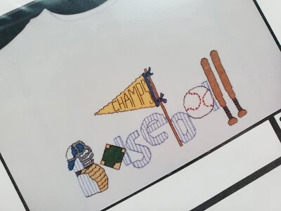 Vintage Imaginating Baseball Sweatshirt cross stitch pattern #917 - Image 1 of 3