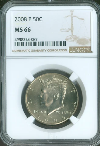 2008 Kennedy Half Dollar NGC MS67 SMS Cover