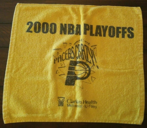 INDIANA PACERS RALLY TOWEL 2000 NBA FINALS REGGIE v LAKERS SHAQ KOBE - RARE! Cover