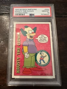 The Simpsons - 1993 Skybox Trading Cards #S20 KRUSTY THE CLOWN PSA 10 - Picture 1 of 6