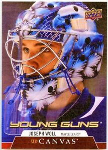 JOSEPH WOLL RC 2020-21 UPPER DECK CANVAS YOUNG GUNS ROOKIE MAPLE LEAFS