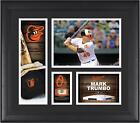 Mark Trumbo Baltimore Orioles Framed 15x17 Collage w/ Piece of G-U Ball