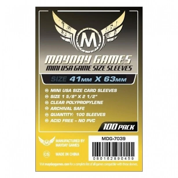 Mini USA Game Card Sleeves (100 Piezas) 41x63mm - 7039 - Fundas Para Cartas - Imagen 1 de 1