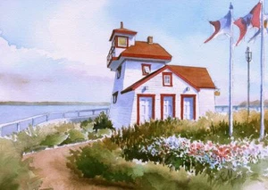 Fort Point Leuchtturm, Liverpool, Nova Scotia, Kanada. James Mann Kunstdrucke - Bild 1 von 2