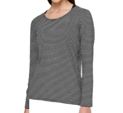 Camisa Lululemon Feminina XL Esmeralda Listra Moderna Couro Manga Longa Roupa Ativa - Imagem 1 de 4