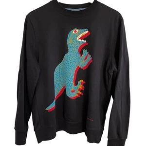 Paul Smith Dino Dinosaur Crewneck Sweatshirt Black Mens Size Large - Picture 1 of 5