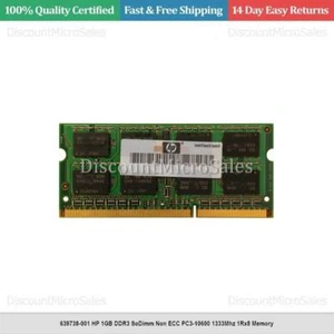 639738-001 HP 1GB DDR3 SoDimm Non ECC PC3-10600 1333Mhz 1Rx8 Memory - Picture 1 of 1