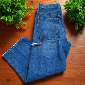 Tommy Hilfiger Vintage Y2K Baggy Carpenter Blue Denim Jeans Herren Größe 36 x 30 - Bild 1 von 10