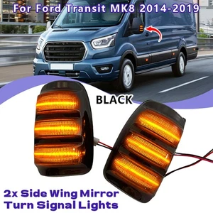 Par de luces intermitentes de espejo retrovisor lateral de humo para Ford Transit 150 250 350HD 2015-23 - Imagen 1 de 10