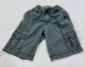 Faded Glory Youth Boys Size 12 Gray Cargo Shorts Adjustable Waist - Picture 1 of 8