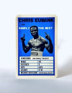 2016 Boxing Ringwalk CHRIS EUBANK RC Trading Card 3.25” UK Top Trumps BLUE BASE - Picture 1 of 3