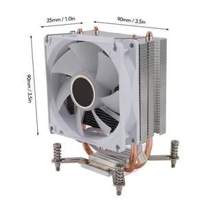9CM CPU Cooler 2 Copper Heat Pipes Colorful Lighting Effects DIY Install Comp CB - Afbeelding 1 van 22