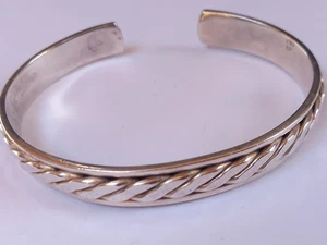 Gorgeous Vintage Sterling Silver Modernist Cuff Bracelet.65mm x 50mm..34.0 Grams - Picture 1 of 24
