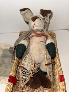 Heidi Hasen Schneeschuh Hase Hase Kaninchen mit mit Ski von Applause Vintage - Bild 1 von 16