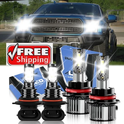 Kit de luces antiniebla LED de haz alto y bajo 6500 k para Ford F-250 1997 1998 4x Foto 1 de 4