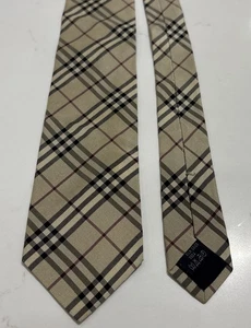 Vintage 90’s Burberry Silk Tie Made In London Nova Check Pattern - Bild 1 von 6