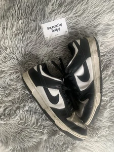 Nike Dunk Low Panda Mens Trainers Size UK 8 Authentic Good Condition - Picture 1 of 8