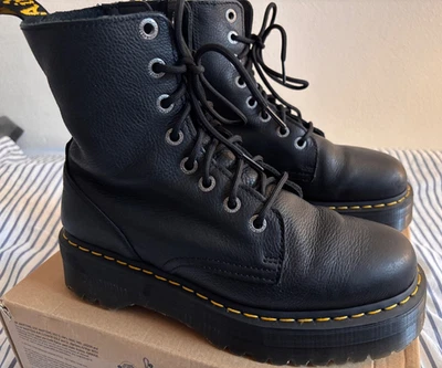 Neuwertig Dr. Martens Jadon III Pisa Leder schwarz unisex Gr. 43 - Bild 1 von 4