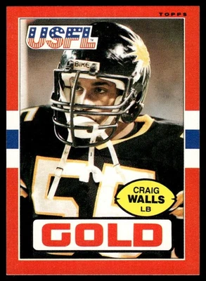 1985 Topps USFL Craig Walls Denver Gold #37 - Image 1 of 2