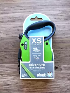 XS Alcott Retractable Dog Leash 10 ft Reflective Flat Belt Puppy Cat to 25 lbs - Picture 1 of 4