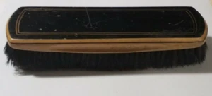 Collectible Vintage Solid Brown Wooden Clothes Brush W/ Natural Bristles Ebony? - Picture 1 of 12