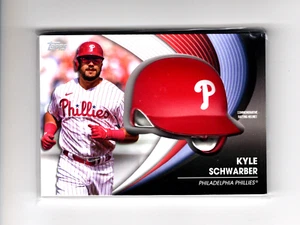 2022 Topps Update Commemorative Batting Helmet Relics Kyle Schwarber #BH-KS - Picture 1 of 2