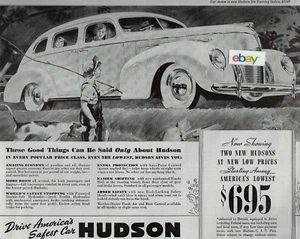 HUDSON MOTOR CAR COMPANY 1939 COMFORT NEVER KNOWN BEFORE LIMOUSINE AIRFOAM AD - Bild 1 von 2