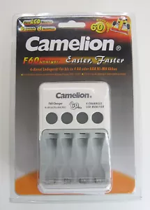 NUEVO CARGADOR DE BATERÍA CAMELION F60 1 HORA ULTRA RÁPIDO CON MONITOR LCD FÁCIL - Imagen 1 de 2