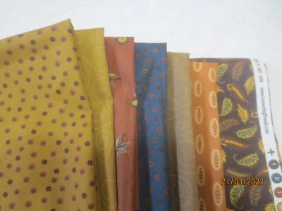 7 FQ  Jacobean Garden Connecting Threads Cotton Fabric & 6 other coordinating - Image 1 of 4