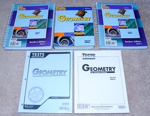 BJU Bob Jones 10th grade GEOMETRY 10 Student Text Teacher Ed COMPLETE SET - Picture 1 of 1