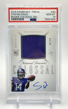 2015 National Treasures Colossal STEFON DIGGS Rookie Patch Auto  #/99 - PSA 10