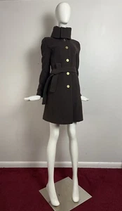 COACH | High Collar, Belted Coat | Wool/Angora Blend | Size XS/ US 4 - Picture 1 of 18