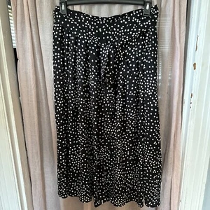 Women’s Polka Dot Button Down Belted Midi Skirt Sz 12 NWT - Picture 1 of 7