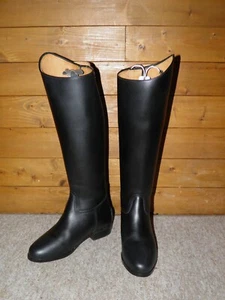 Botas de montar Loveson Treadstone de cuero negro con cremallera talla UK 3 estrechas - Imagen 1 de 8